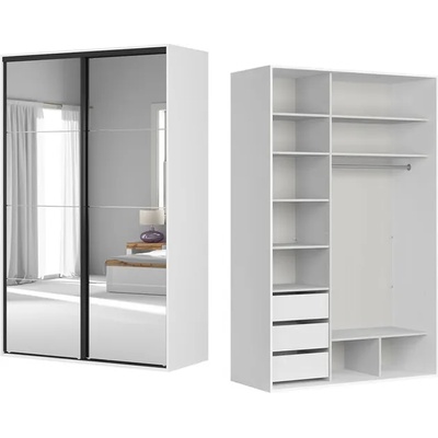 BRW Гардероб flex - 151*66*240 (f57-szafa_zestaw_91-bi/sz)