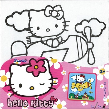 Hello Kitty v letadle Malování na plátno