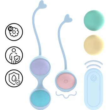 Loveline - вибриращ комплект гейша топчета с опции (син)