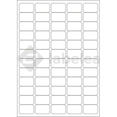 Labelea Samolepiace etikety 37,5x23,5 mm biele papierové, na hárku A4, pre laserovú a atramentovú tlač, Farba etikiet Biela, Počet hárkov v balení 100 EPS037023W060S