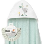 Interbaby Бебешка хавлия и козирка Interbaby - Granja Koala, 100 х 100 cm, зелена (01277-03) - ozone