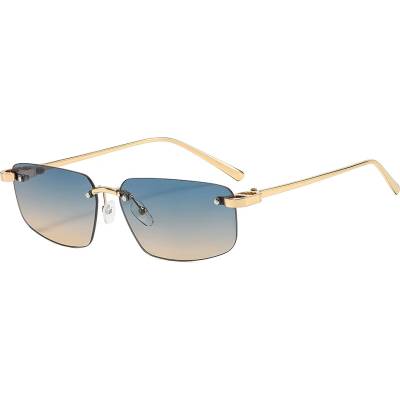 Techsuit Слънчеви очила Techsuit Premium Sunglasses (S098) - унисекс, правоъгълни, без рамка - Син (Lagoon)