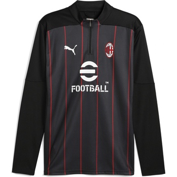 Image 1 of PUMA Горнище с цип Puma AC Milan Prematch Quarter Zip Top 2024 2025 Adults - Black/Red