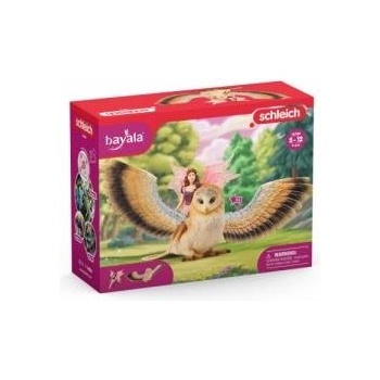 Schleich Bayala Elfe auf Glitzer-Eule V2
