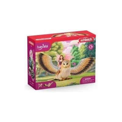 Schleich Bayala Elfe auf Glitzer-Eule V2