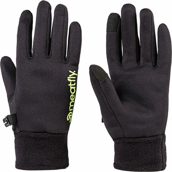 Meatfly детски ръкавици Kids Powerstretch Black Lime Meatfly | Cheren | Момчешки | 146