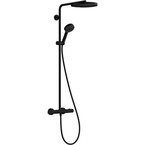 Hansgrohe Pulsify S Puro - Душ комплект с термостат, диаметър 26 cm, 3 струи, черен мат 24236670 (24236670)