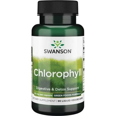 Swanson Chlorophyll, 50 mg, 90 растителни капсули, Swanson (SWR056)