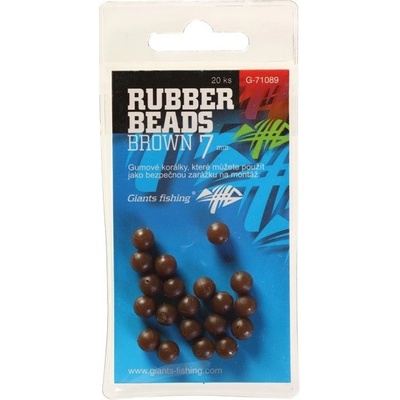 Giants Fishing Gumové Kuličky Rubber Beads Transparent Brown 5mm