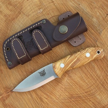 TBS Lynx Bushcraft Knife - Natural Oliv - N695 Stainless Steel