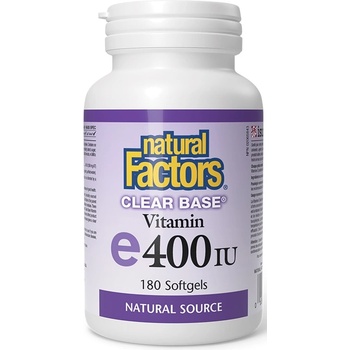 Natural Factors Clear Base Vitamin E, 400 IU, 180 капсули, Natural Factors
