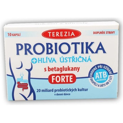 Terezia Company probiotika + hlíva ústřičná s betaglukany Forte 10 kapslí