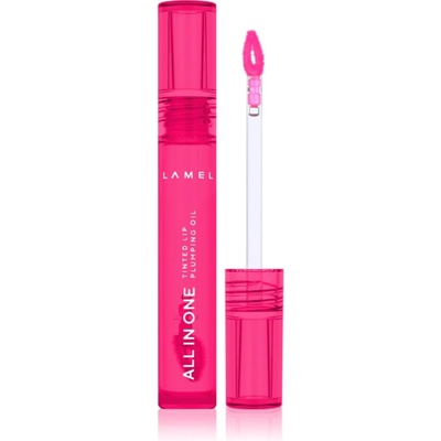 LAMEL All in One Lip Tinted Plumping Oil тониращо олио за устни за увеличаване на обема № 404 Berry Ice 3ml