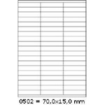 CDRmarket Самозалепващи етикети 70 x 15 mm, 57 етикета, A4, 100 листа (R0ECO.0502A)
