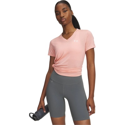 Under Armour Tech Twist V-Neck Short Sleeve Womens - Posh Pink