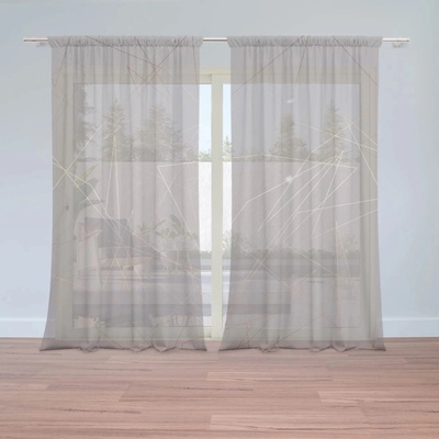 Sablio Záclony Trojuholníková abstrakcia: 2ks 150x250cm