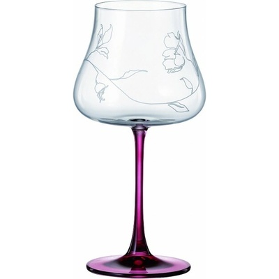 Crystal Bohemia BOHEMIA IDUNA RED FOOT SKLENICE NA VÍNO 6 x 580 ml