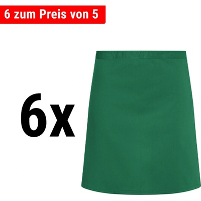 G.Gastro 6 Kusů Karlowsky Zástěra do pasu Basic lesní zelená D9785721