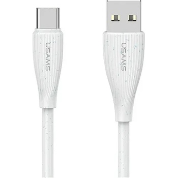 Image 1 of USAMS Кабел за бързо зареждане и данни usams us-sj714 usb-c - usb-a 18w 1 метър, бял (sj714usb02)