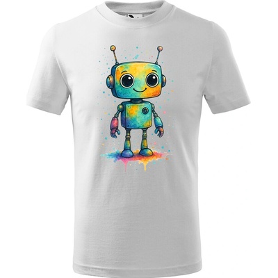 Handel detské tričko Veselý robotík biela