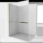 Mexen Kioto+ L душ кабина с рафт Walk-in 85 x 200 cm, прозрачна, златна - 800-085-123-50-00 (800-085-123-50-00)