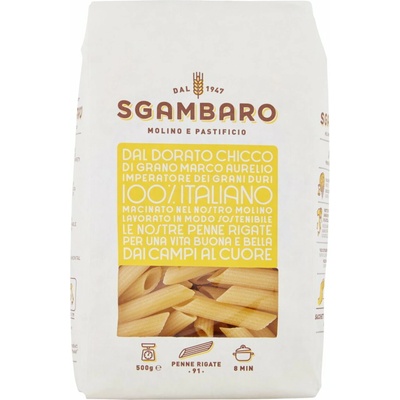 Sgambaro Bronzovo ťahané Penne Rigate No.91 0,5 kg