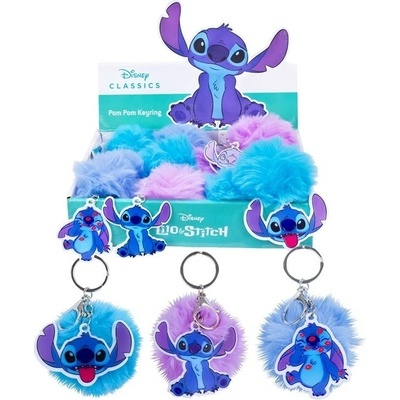 Přívěsek na klíče Lilo a Stitch Disney Stitch pompom fialový