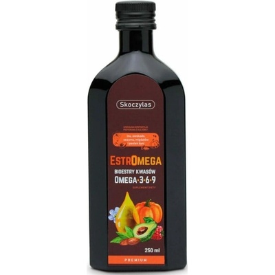 Skoczylas Estromega Bioestery omega 3-6-9 prémiových kyselín malina 250 ml