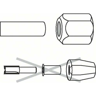 BOSCH Kleštinové upínací pouzdro 10 mm, 24 mm