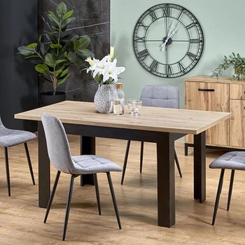 Halmar Разтегателна трапезна маса BAGIO 120-160 см дъб / черно (BAGIO/black/ table/halmar)