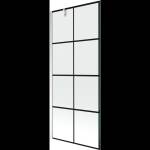 Mexen Next душ параван еднокрилен 80 x 150 cm, черна решетка, хром - 895-080-000-00-77-01 (895-080-000-00-77-01)