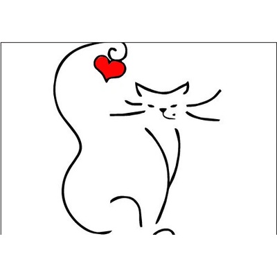 Plakát typ A4-A0 Love cat