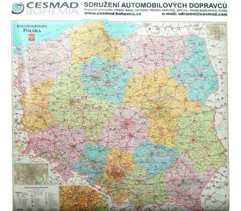 Nástenná mapa - Poľsko