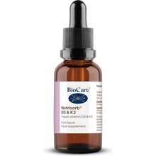BioCare Tekutý Vitamín D3 s K2 kvapky 15 ml