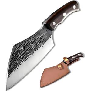 HARAHU Кухненски нож за рязане ki-19949 - Кафяв / С калъф kp19949