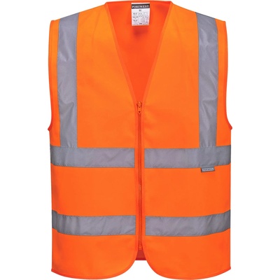 Portwest hi-vis c375 / Светлоотразителна жилетка с цип - hv оранжев s (c375orrs)