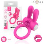  Пенис ринг с клиторен стимулатор, вибрации и ушички - Intense Hopps Pink (D-246279)