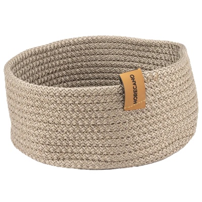 Horecano HORECANO-Плетен панер КВАДРАТ 19x19xh7cm БЕЖОВ (HC-24704) (YUV. 128-B) (0124704)