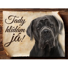 Sport hobby Cedulka Cane Corso Tady hlídám já CP016 15 x 11 cm