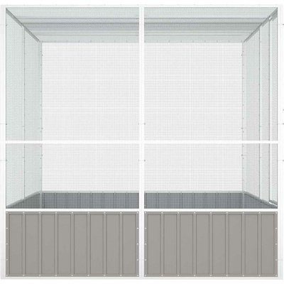 Vidaxl klec pozinkovaná ocel 213,5 x 217,5 x 211,5 cm