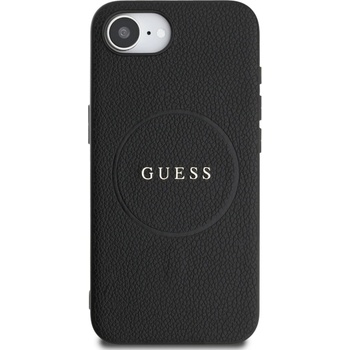 Image 1 of GUESS Гръб Guess за iPhone 16E, PU, Grained, 4G Metal Logo, Черен