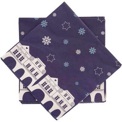 ORION Ubrousek papír WINTER CITY 20ks 33x33cm