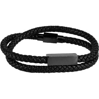 Bellita Черна мъжка гривна със стоманена плочка Bellita (BLT-GB464-B)