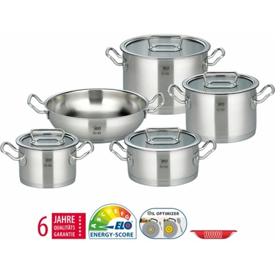 ELO Gourmet Plus Sada hrncov 5 ks, nerezové ELO PREMIUM 40995