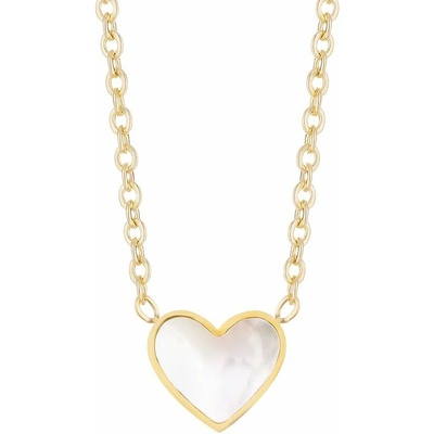 Preciosa Pozlacený perleťový náhrdelník Mother of Pearl Heart