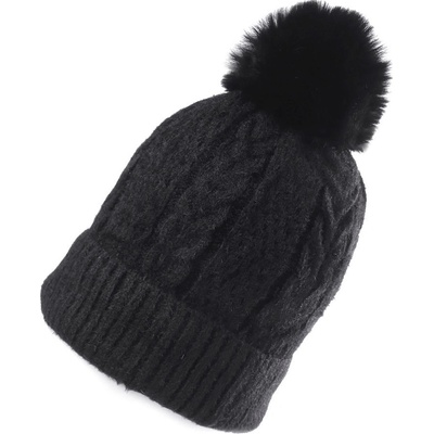 Prima obchod dívčí zimní čepice s bambulí Emi Ross černá