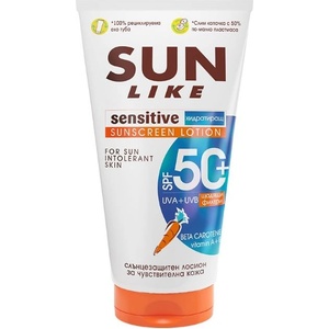 SUN LIKE Слънцезащитен лосион за чувствителна кожа, SPF50+, 125 ml - ozone