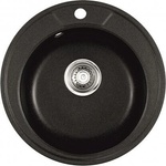 Inter Ceramic Гранитна мивка ICGS 8301 BLACK - за монтаж върху плот (ICGS 8301Black) Мивка за вграждане