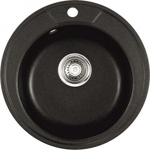 Inter Ceramic Гранитна мивка ICGS 8301 BLACK - за монтаж върху плот (ICGS 8301Black) Мивка за вграждане