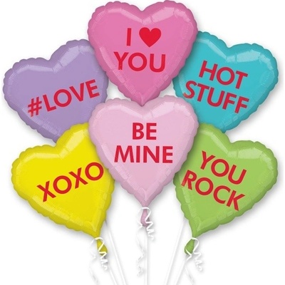 Amscan BALÓNKOVÝ buket Candy Hearts